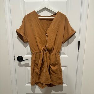 Women's Tie Front Romper